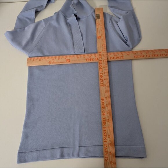 Givenchy Sport 34 Polo Shirt Womens Size Small Blue Vintage 70s Collared V Neck - Picture 9 of 11